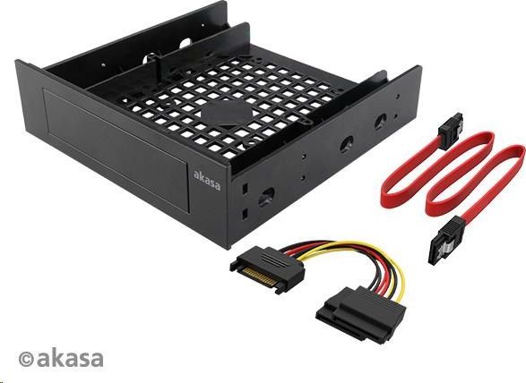 Akasa Ramka 5.25" na dysk 3.5"/2.5" + kable SATA (AK-HDA-12)