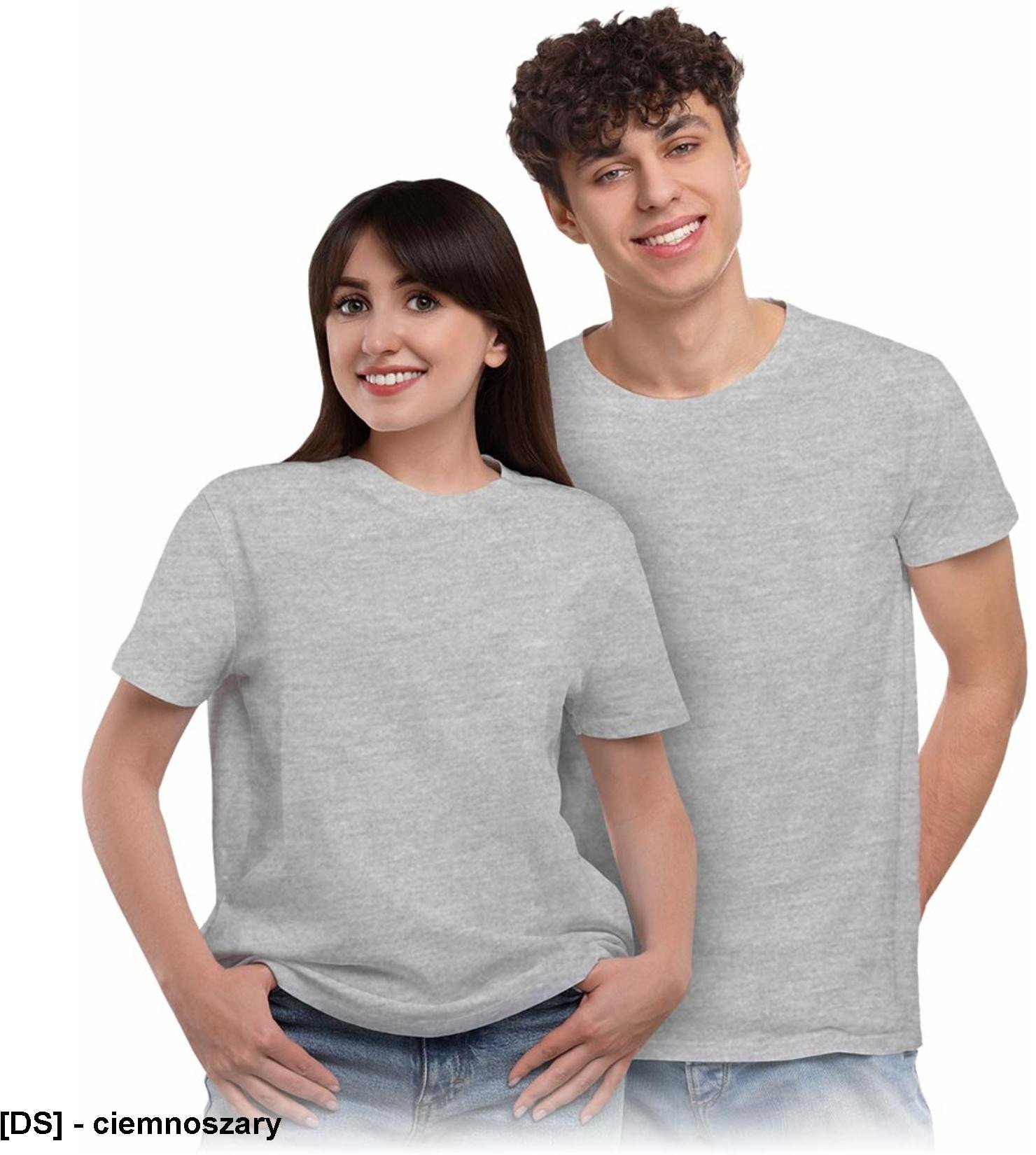 TR810 - T-shirt krótki rękaw okrągły dekolt ykorzystywany w reklamie pod nadruki dzianina: 100% bawełna gramatura 180-190 - ciemnoszary 3XL