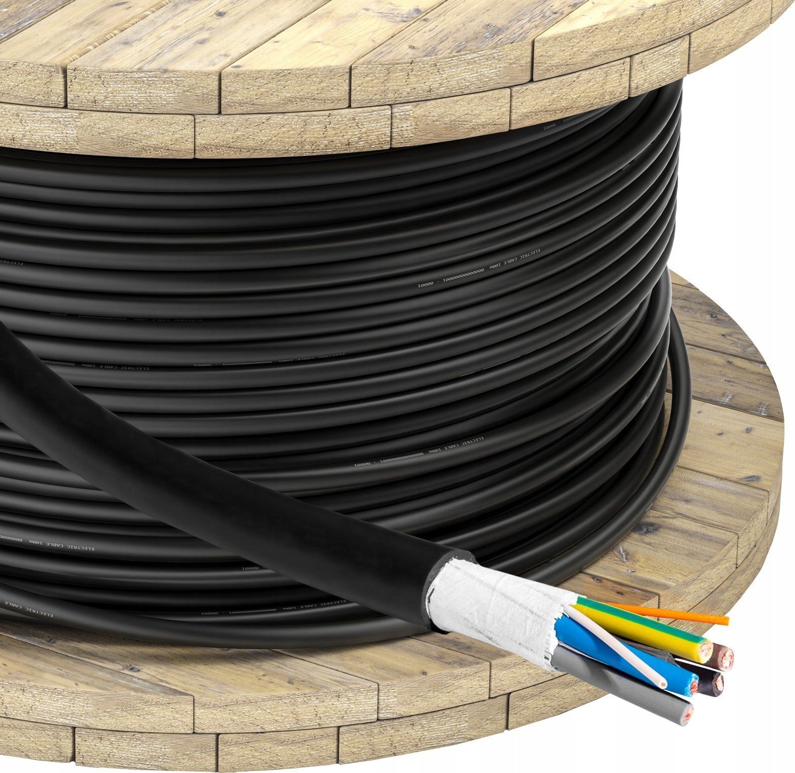 Kabel zasilający Akyga Kabel zasilający EV Akyga AK-SC-E12 CU 5x6mm + 2x0.5mm 3-fazy 32A 450/750V 1mb