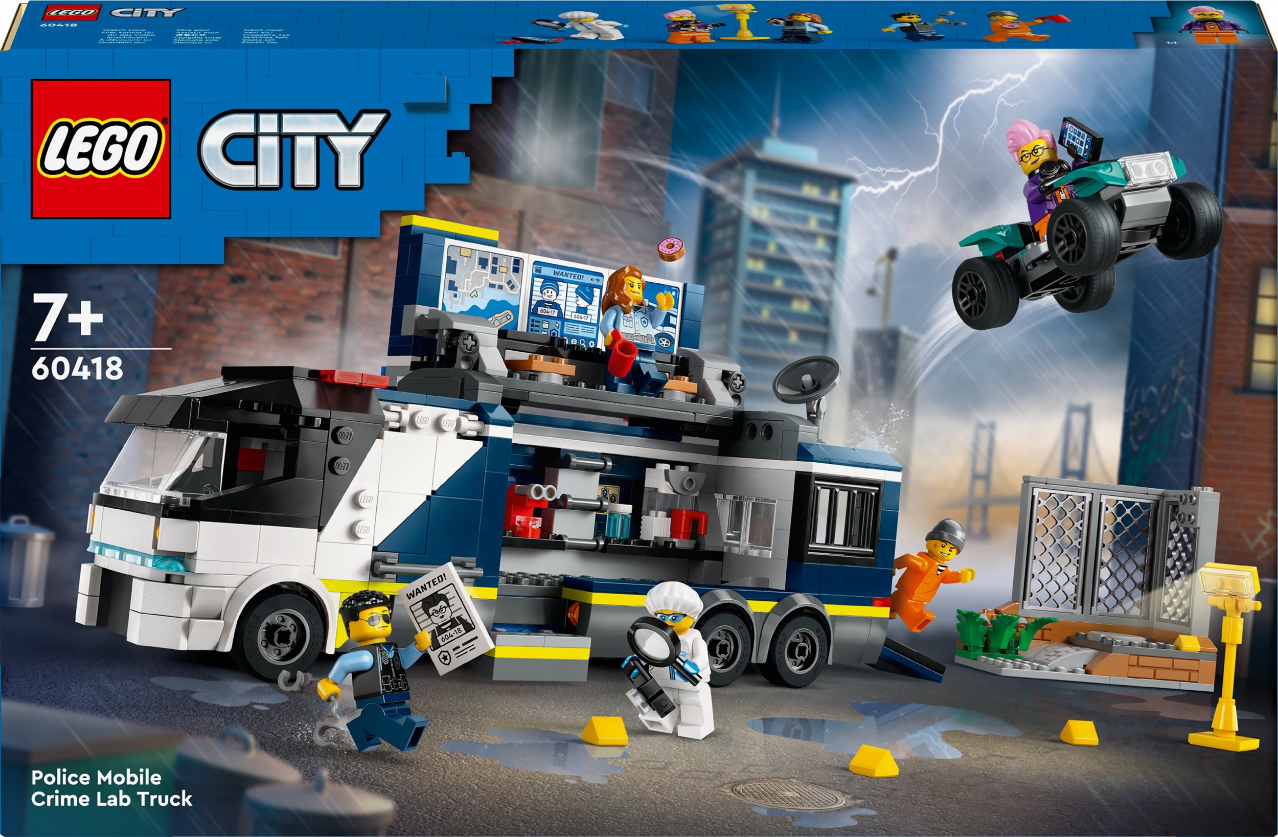 LEGO City Policyjna ciężarówka z laboratorium kryminalnym (60418)