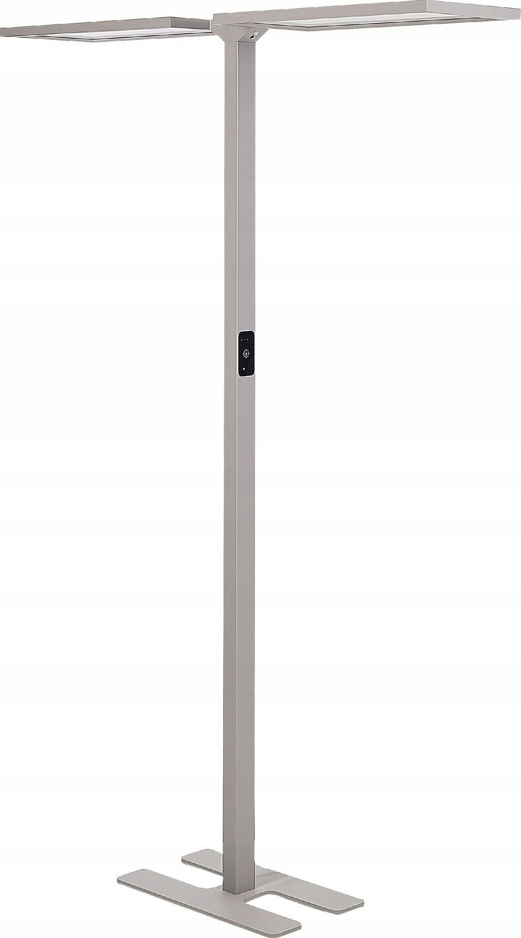 Lampa podłogowa Beliani Lampa podłogowa LED metalowa srebrna SCULPTOR