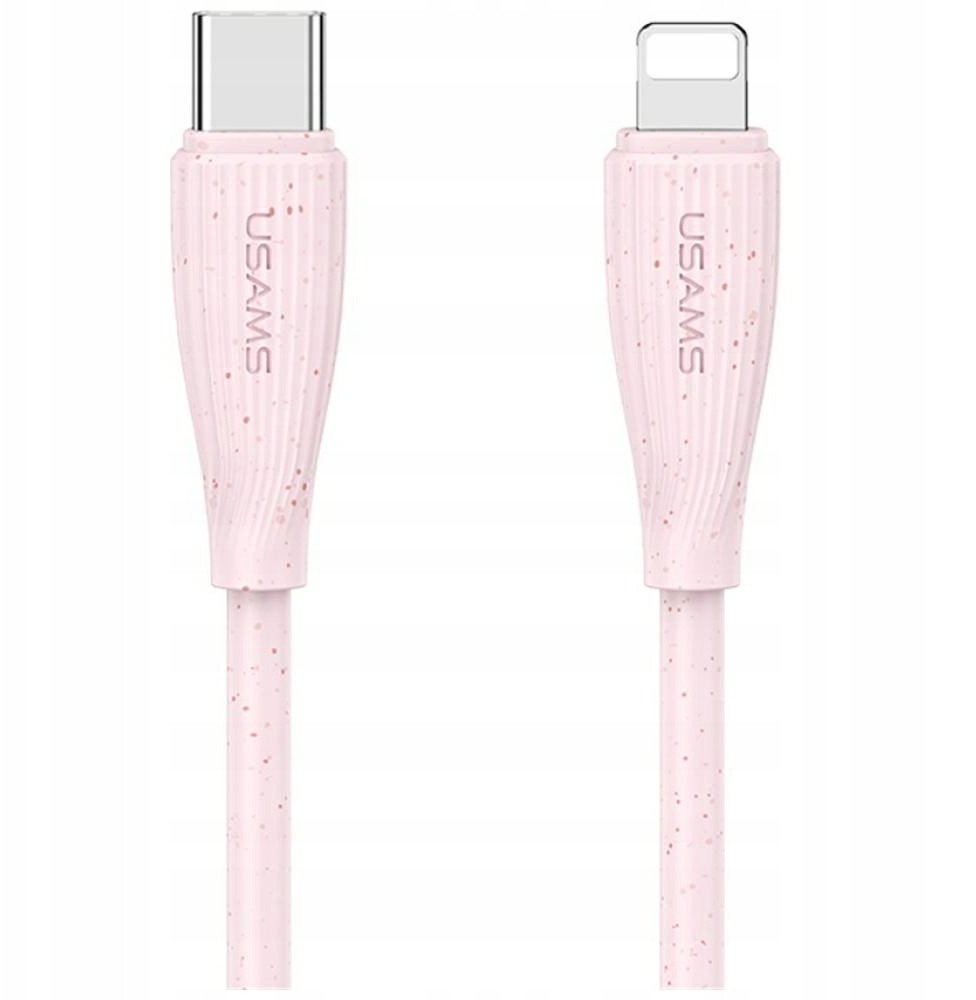 Kabel USB Usams USB-C - Lightning 1 m Różowy