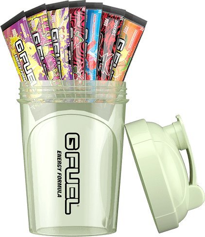 GFuel Shaker + 7 saszetek (GLOW-IN-THE-DARK STARTER KIT)