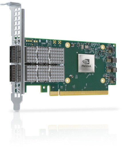 Kontroler NVIDIA NVIDIA ConnectX-6 Dx EN - Crypto deaktiviert mit Secure Boot - Netzwerkadapter - PCIe 4.0 x16 - 100 Gigabit QSFP56 x 2