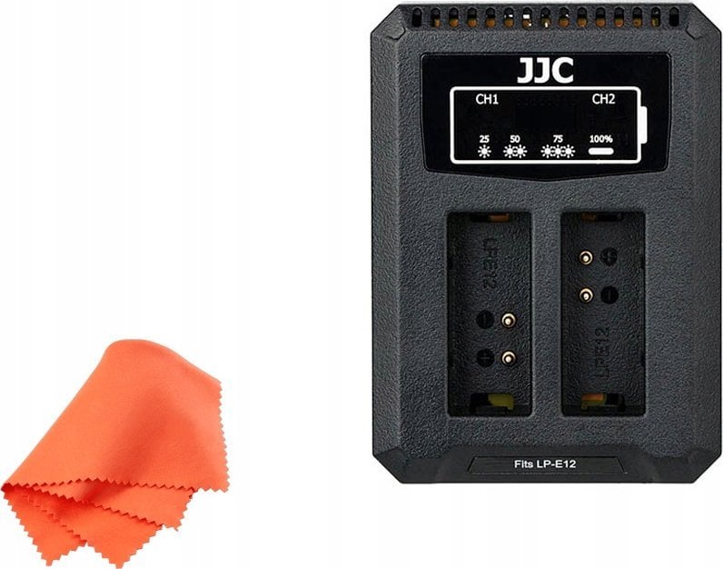 Ładowarka do aparatu JJC Ładowarka dwukanałowa JJC DCH-LPE12 do akumulatorów LP-E12