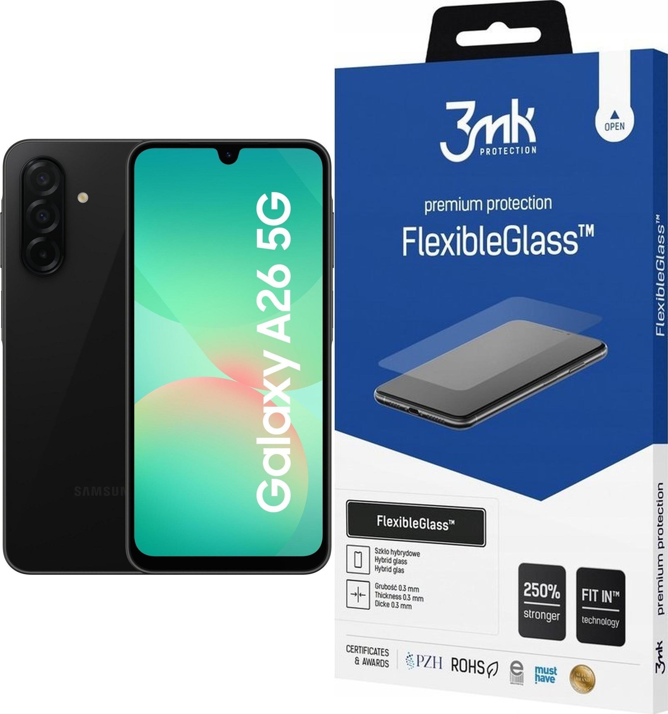 Smartfon Samsung Galaxy A26 5G 8/256GB Czarny (SM-A266BZKCEUB) + FlexibleGlass