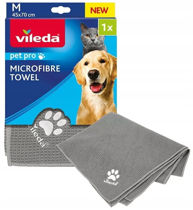 Vileda Ręcznik z mikrofibry dla zwierząt 45x70cm M Szary