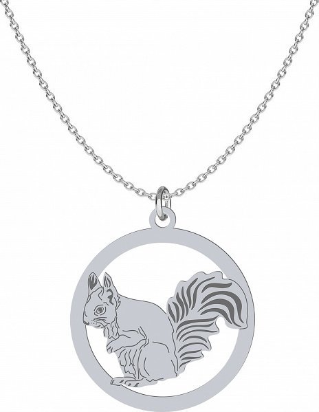 Radziszewska Jewellery Naszyjnik Srebrny Wiewiórka Łańcuszek 925 Prezent Biżuteria GRAWER GRATIS