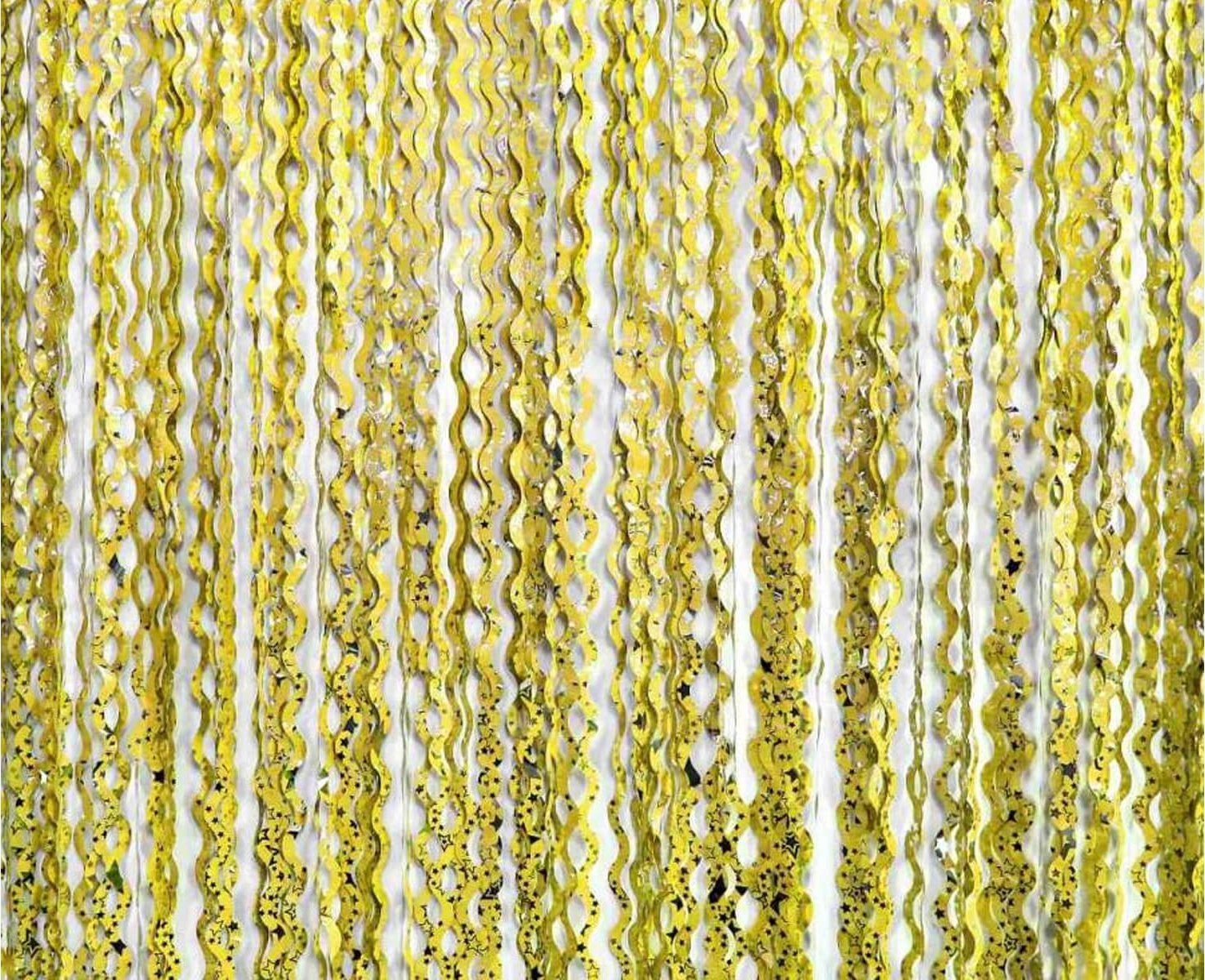 GoDan Kurtyna B&C złota spirale srebrne gwiazdki 100x200