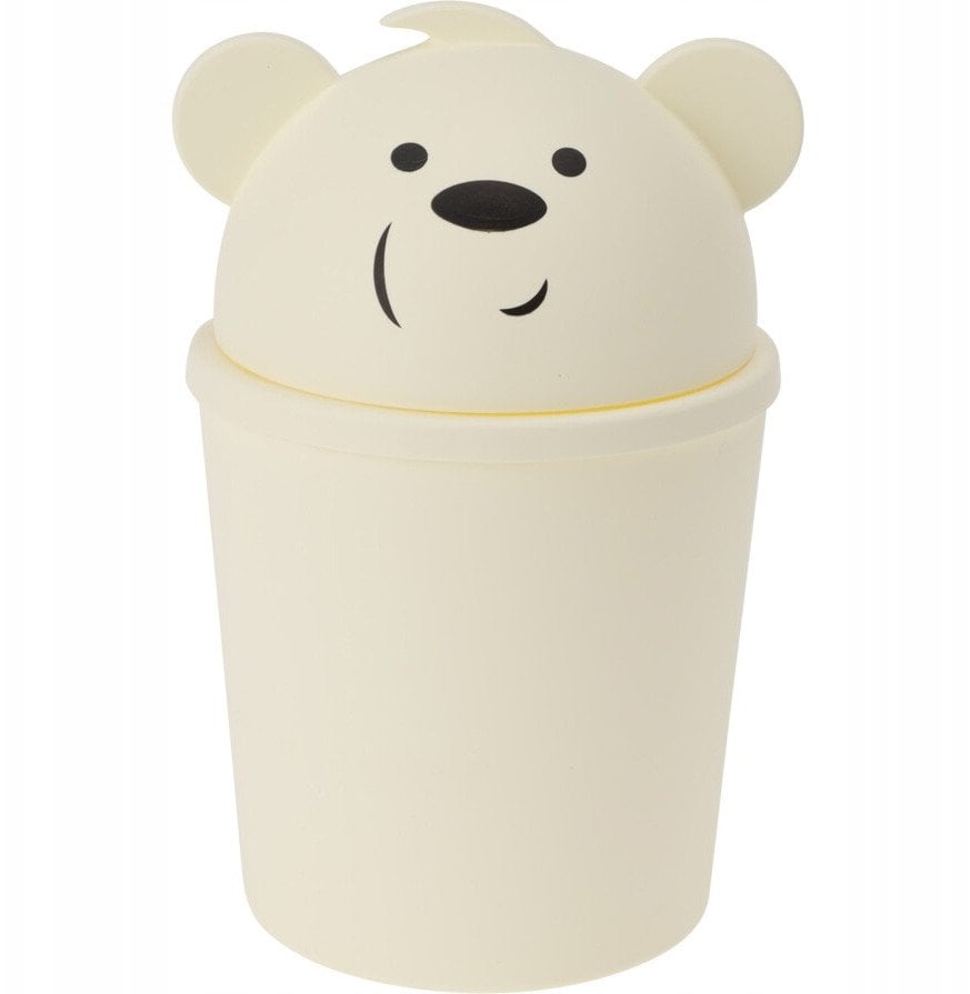 Mały kosz na śmieci w kształcie misia do pokoju dziecięcego, 1,5 l