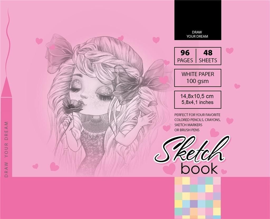 Fresh Szkicownik 10.5x14.8cm 96k różowy