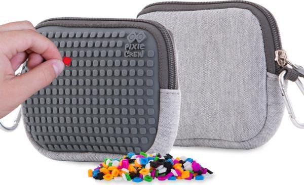 Piórnik Cass film Saszetka na suwak z szarym panelem