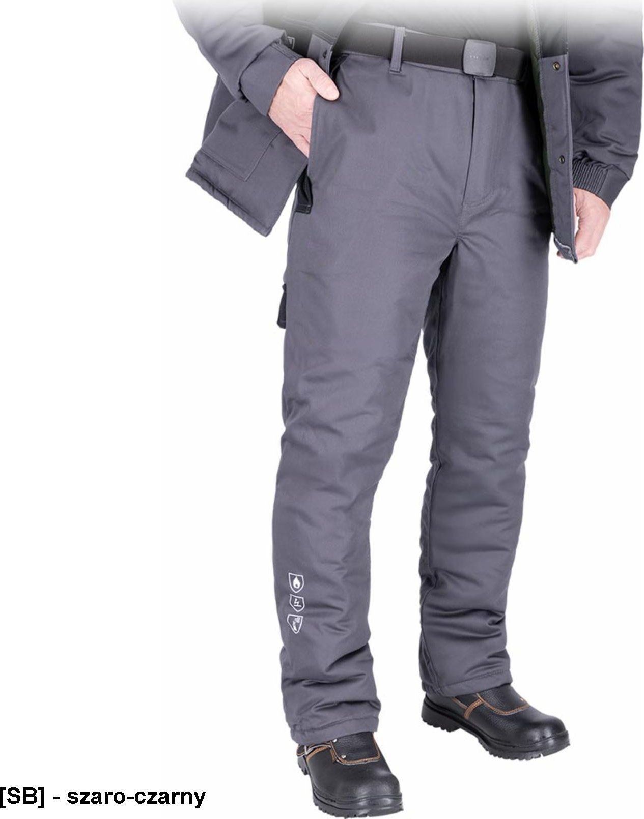 R.E.I.S. WINSAFE-T - Spodnie ochronne, ocieplane, antyelektrostatyczne, trudnopalne,chroniące przed ciekłymi chemikaliami 54