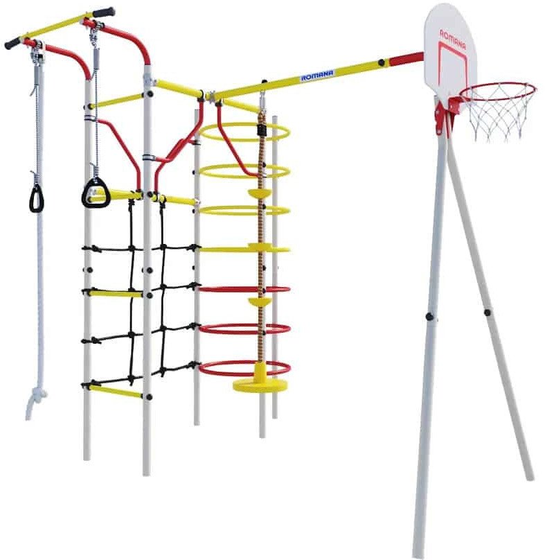 Plac zabaw Stacja kosmiczna | Tunel + Kosz + Talerz-huśtawka | 100 kg