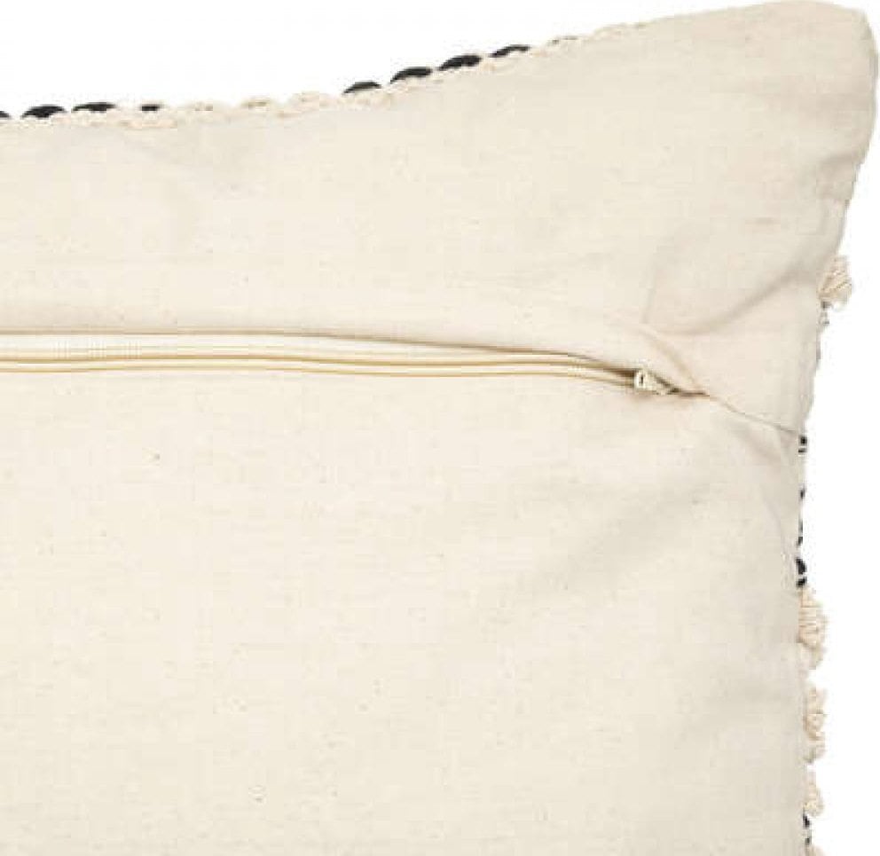 Atmosphera Poduszka dekoracyjna z frędzlami, bawełna, 45 x 45 cm