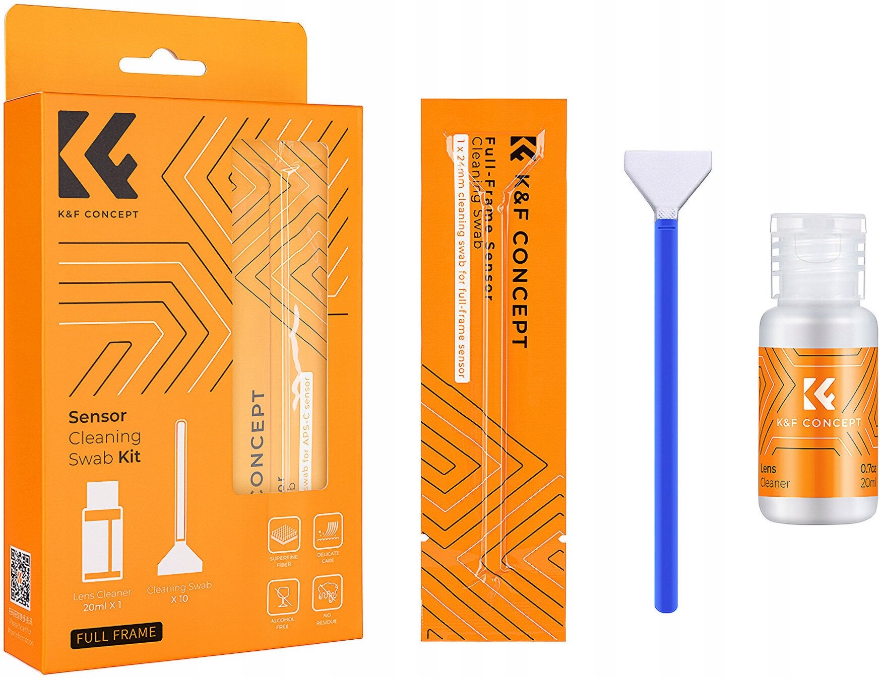 Zestaw czyszczący K&F Concept do matryc pełnoklatkowych Sensor Cleaning Swab Kit
