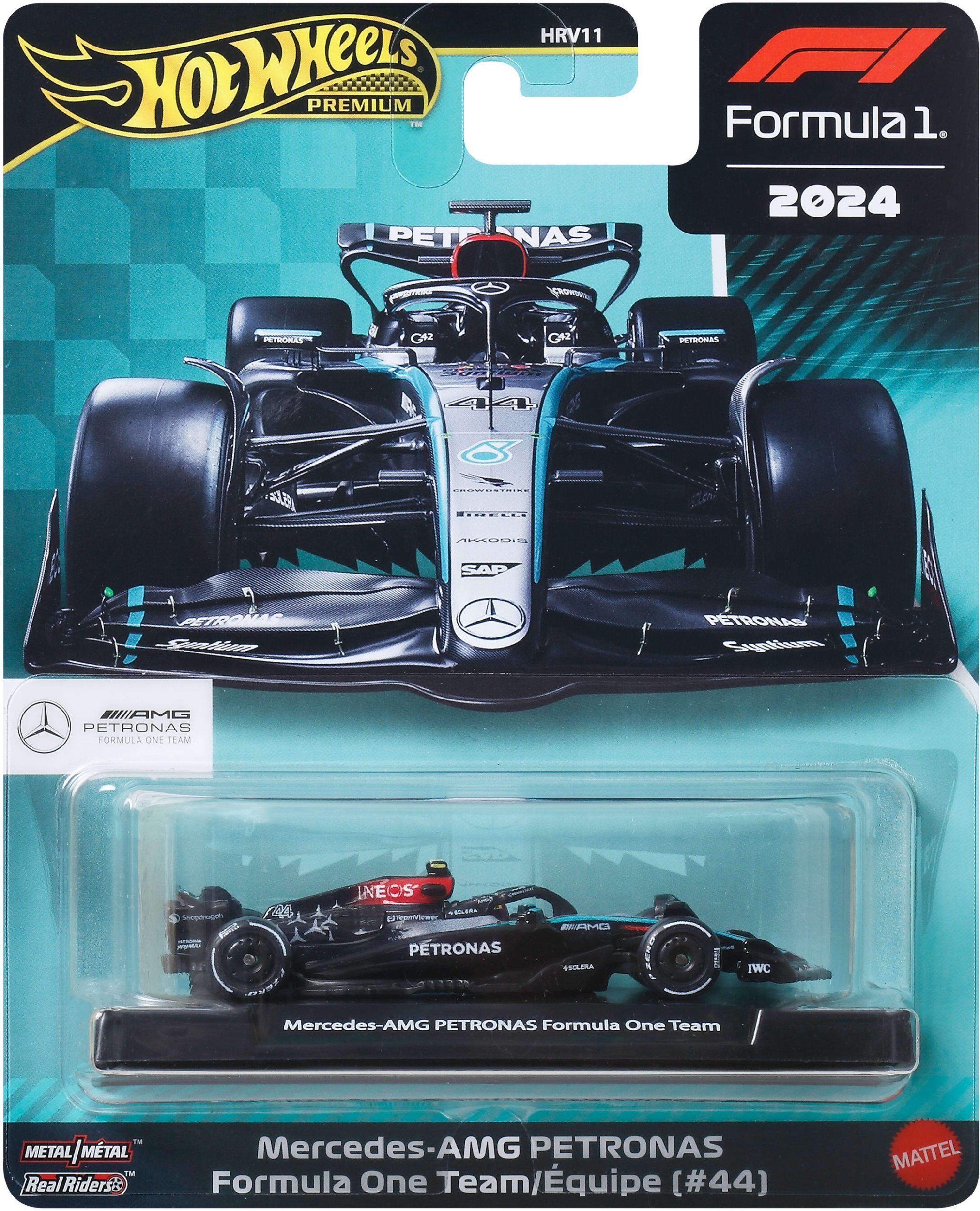 HOT WHEELS PREMIUM Mercedes-Benz 2024 Lewis Hamilton racing car model (JBM16)