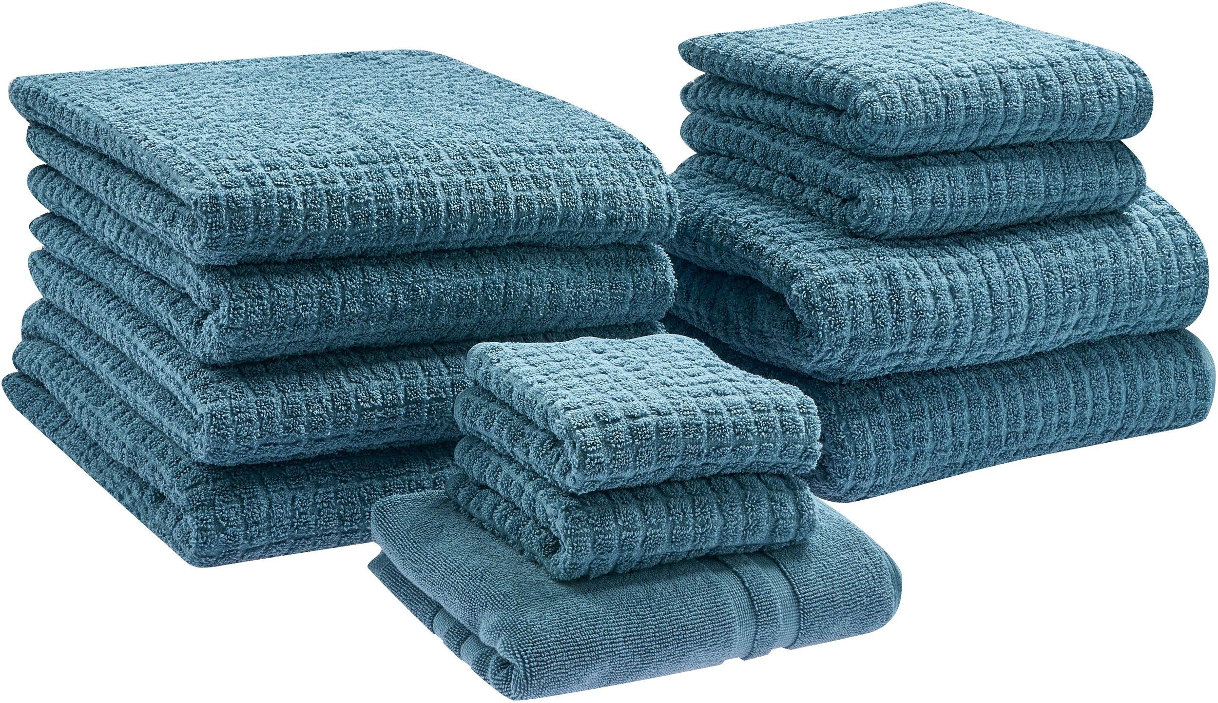 Komplet 11 ręczników ATAI Bawełna Niebieski