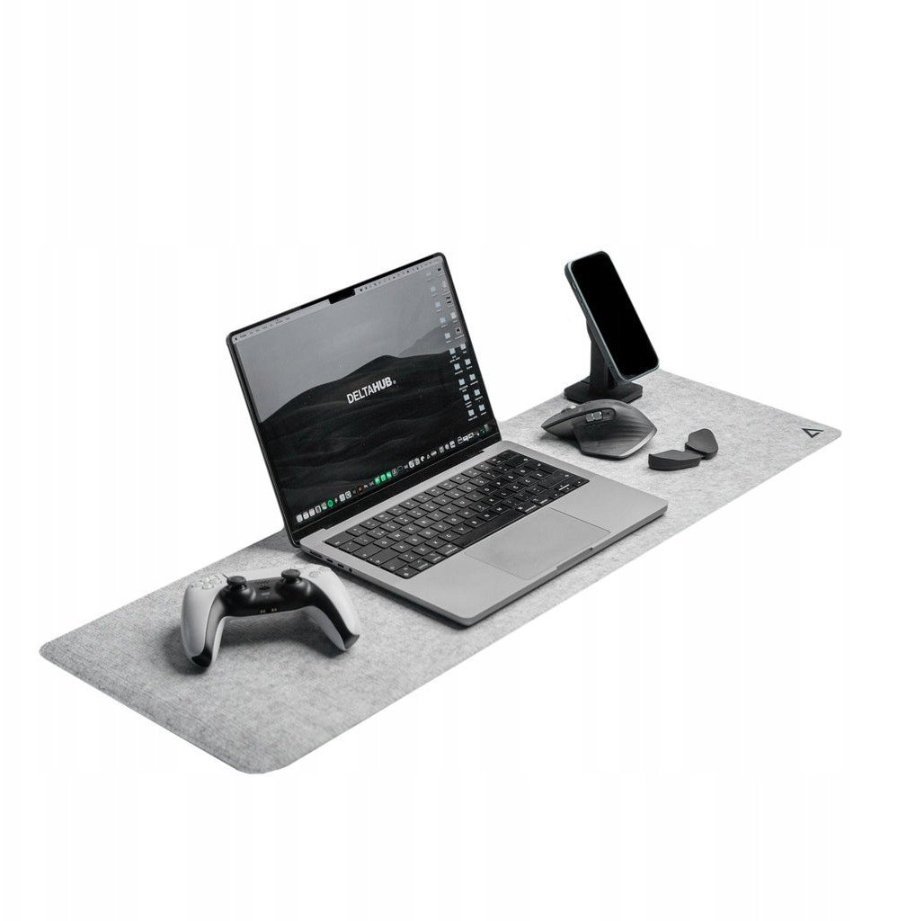 Deltahub - Minimalistic Desk Pad - Podkładka Ochronna na Biurko Jasnoszary M