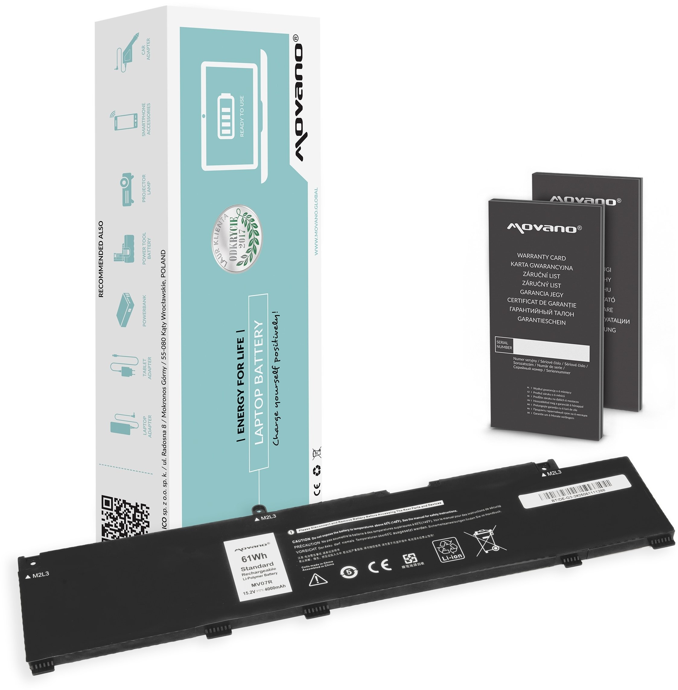 Bateria Movano do Dell G3 15 3500, G5 15 5500 - druga wersja