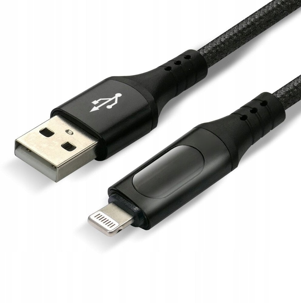 Kabel USB Usams USB-A - Lightning 1 m Czarny (CBB-1IBL)