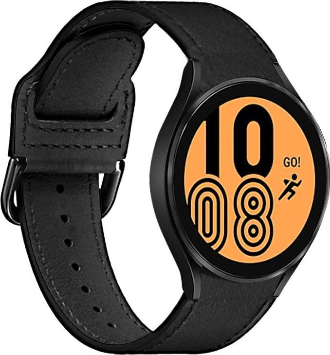 Puro PURO Classic Leather Band Skórzany pasek do Samsung Galaxy Watch 4 / Watch 4 Classic (czarny)