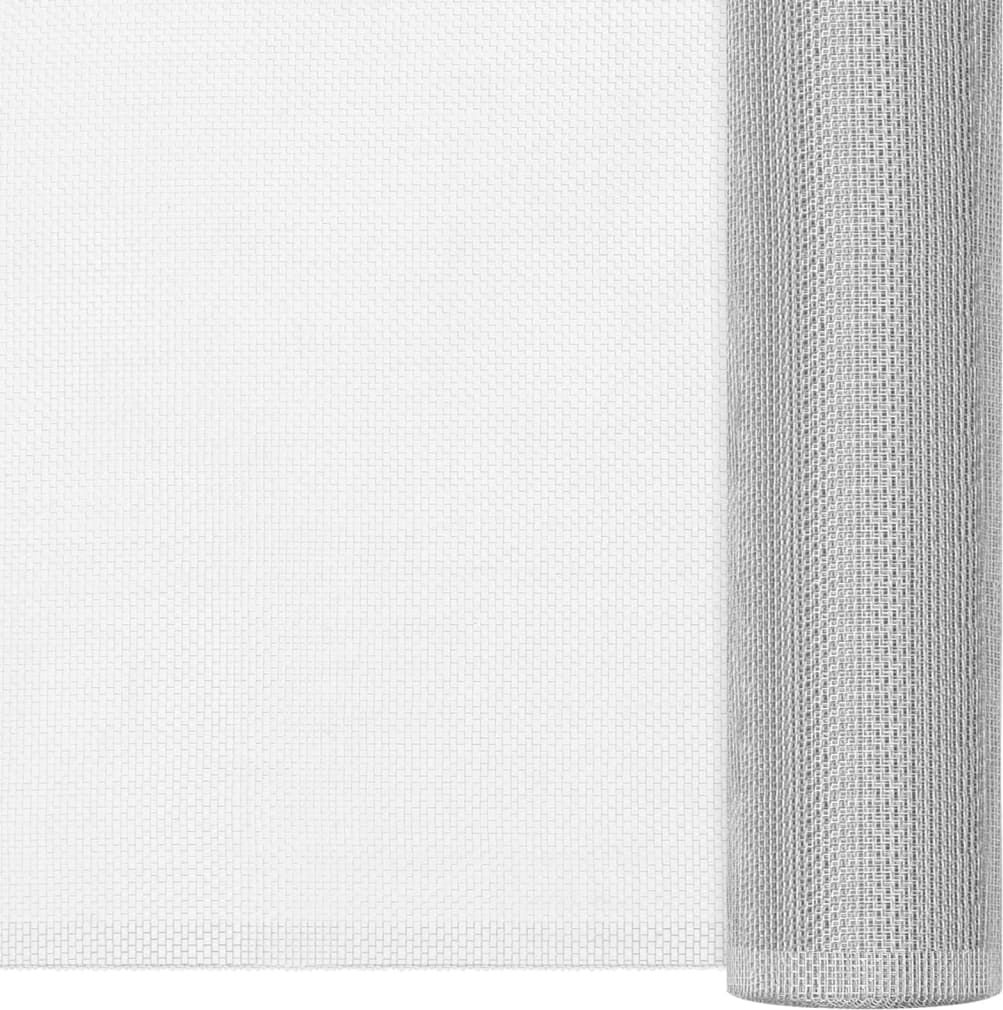 vidaXL Siatka aluminiowa, 80 x 1000 cm, srebrna