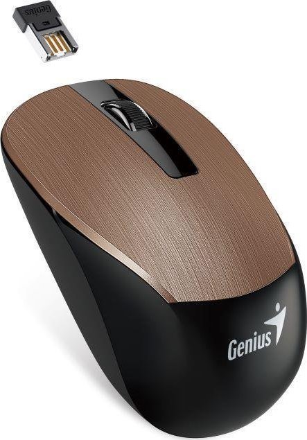 Mysz Genius Genius Mysz NX-7015, 1600DPI, 2.4 [GHz], optyczna, 3kl., bezprzewodowa, miedziana, 1 szt AA, Blue-eye sensor