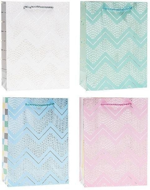 Torebka ozdobna 31x40x12cm hot-stamp mix ROZETTE