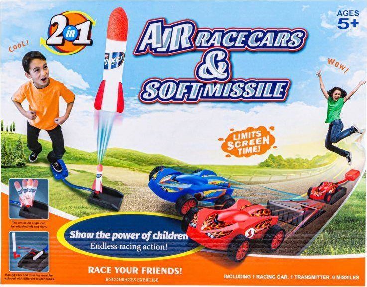 Wyrzutnia Piankowych Rakiet Oraz Samochodów, Rakiety + 2 Auta Wyścigowe