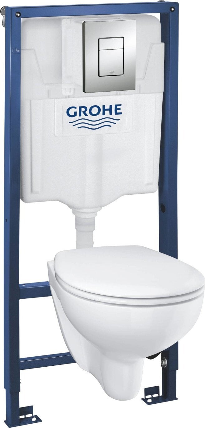 Zestaw podtynkowy Grohe Grohe Komplektas BauCeramic Rimless WC su SC dangčiu+WC rėmas+mygtukas Skate Cosmo chromas+rėmo tvirtinimai 39586000