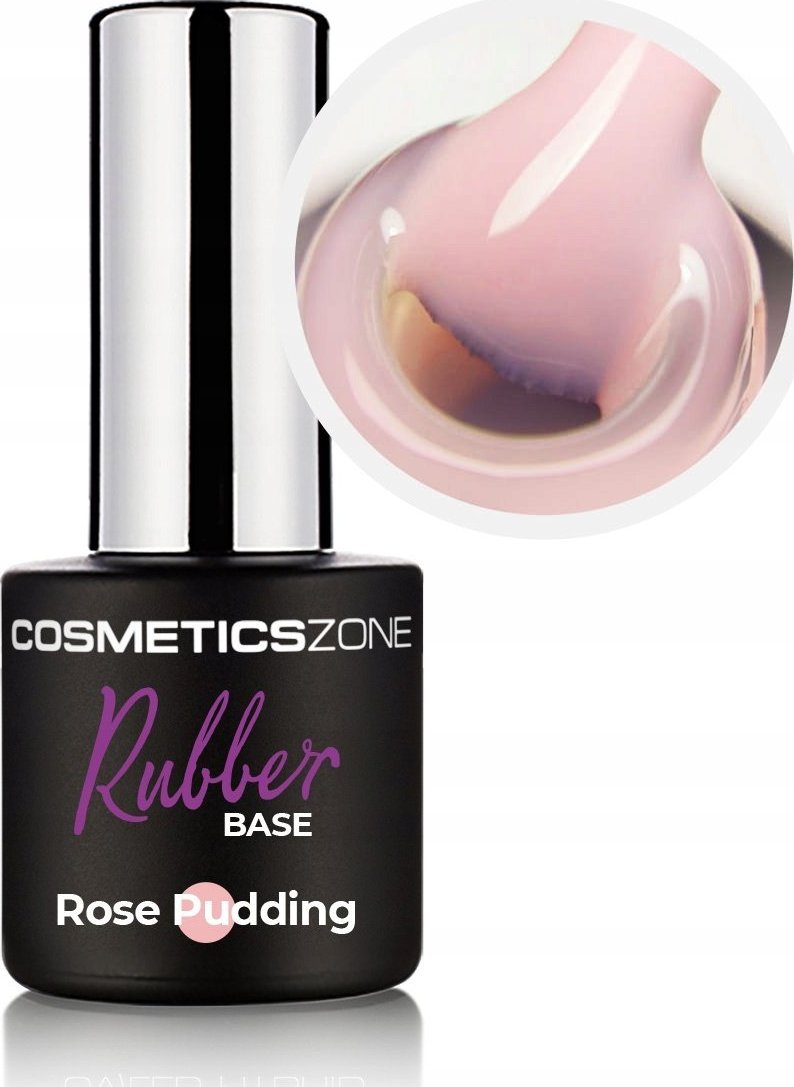 Cosmetics Zone Baza kauczukowa jasny róż Rubber Base Rose Pudding 7ml