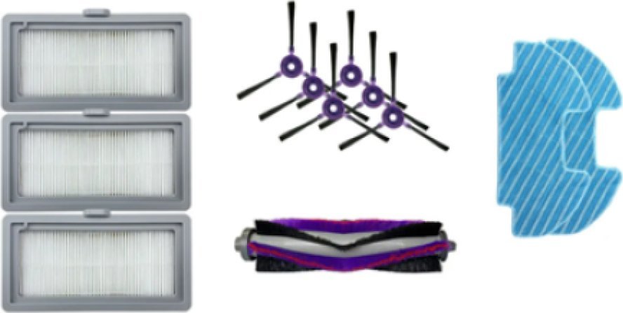 Midea Midea | Spare Parts Kit: 6x Side , 1x Main , 3x HEPA Filter, 2x Mopping Cloth for I5C