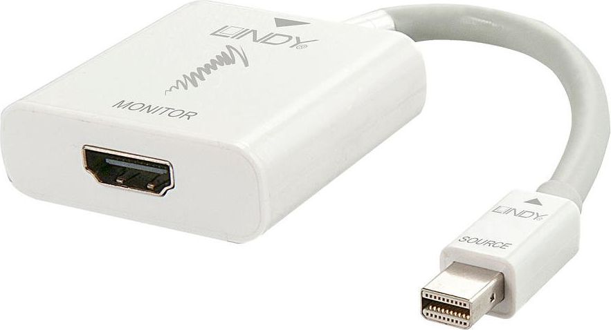 Adapter AV Lindy DisplayPort Mini - HDMI biały (41069)