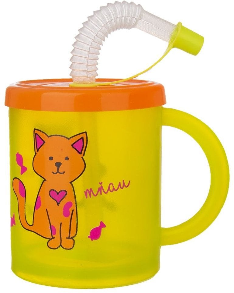 Kubek dla dziecka ze słomką kot 260 ml
