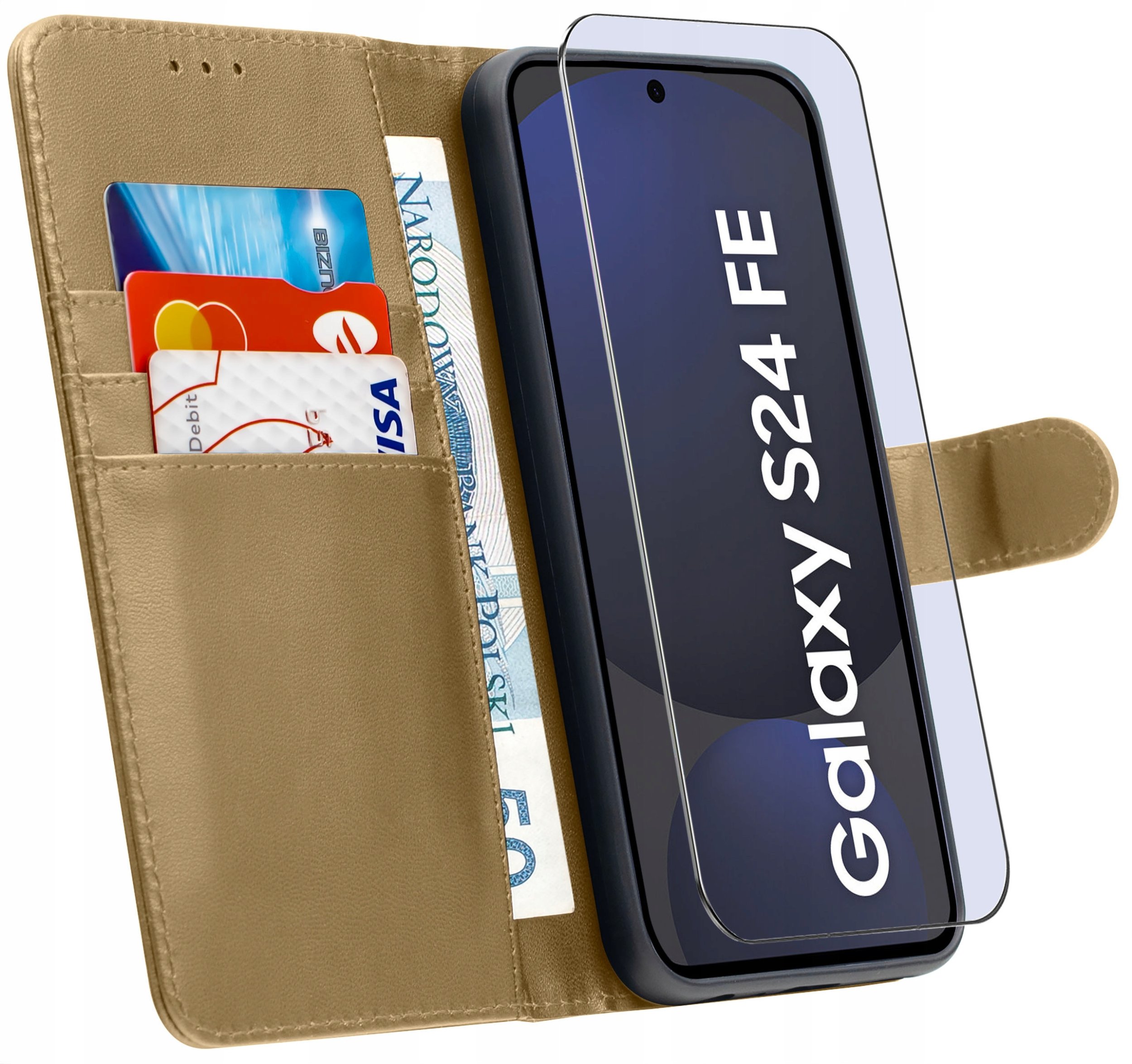 ETUI do Samsung S24 FE | SKÓRZANE PORTFEL BOOK TOKRA CASE CLASSIC + SZKŁO