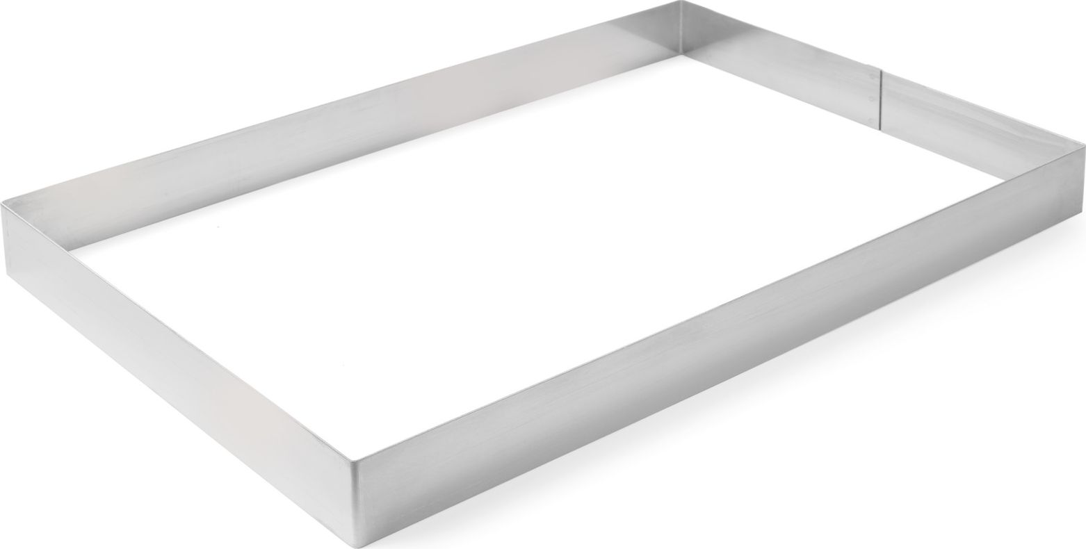 Hendi Rant piekarniczy cukierniczy prostokątny ze stali nierdzewnej 385x285x60mm Hendi 512432 Rant piekarniczy cukierniczy prostokątny ze stali nierdz