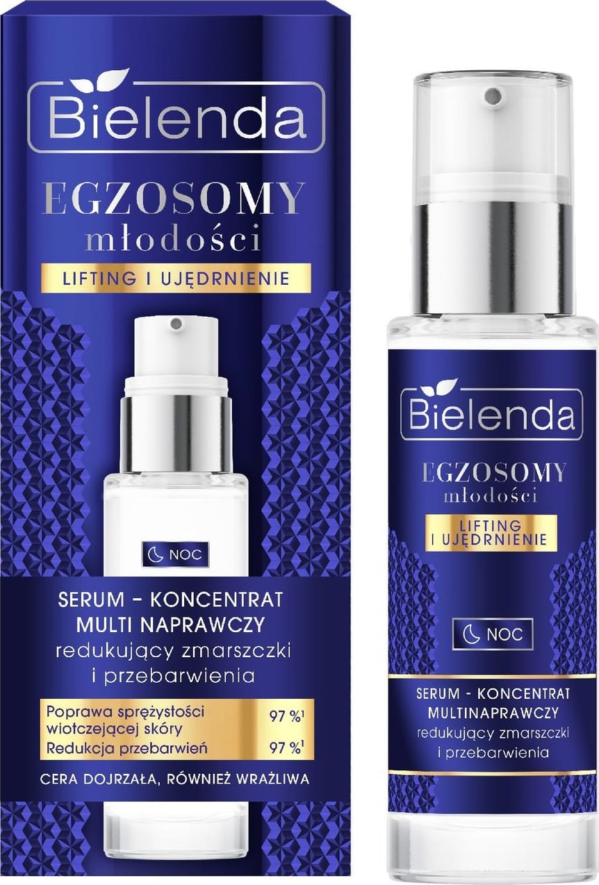 BIELENDA Egzosomy Młodości Serum - koncentrat multi naprawczy na noc, redukujący zmarszczki i przebarwienia 30 ml