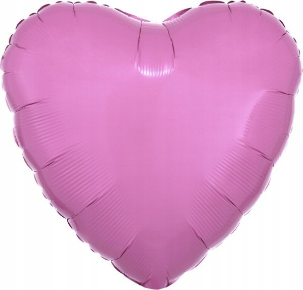 AMSCAN Balon foliowy metalik różowy serce 43cm luzem 9914081-92