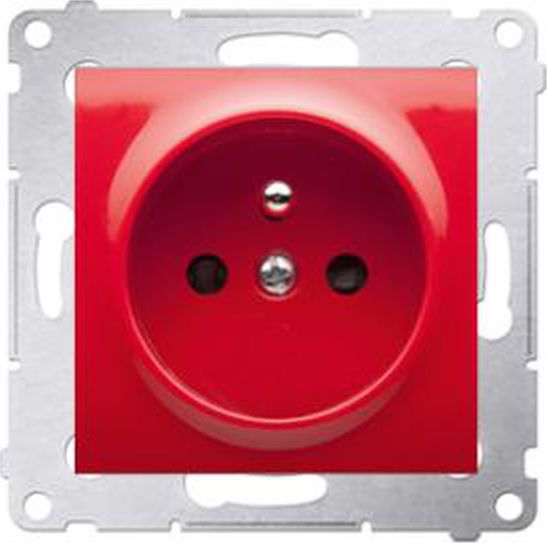 Hager LUMINA2 Gniazdo pojedyncze z/u 16A /DATA/ czerwone (WL1029)