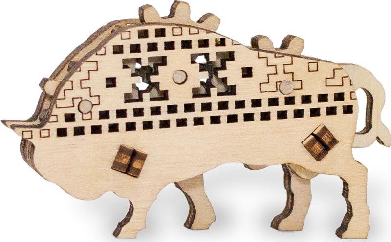 EcoWoodArt EWA Drewniane Puzzle 3D Żubr