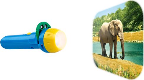 Kids World Foto projektor 24 zdjęcia zwierząt i latarka