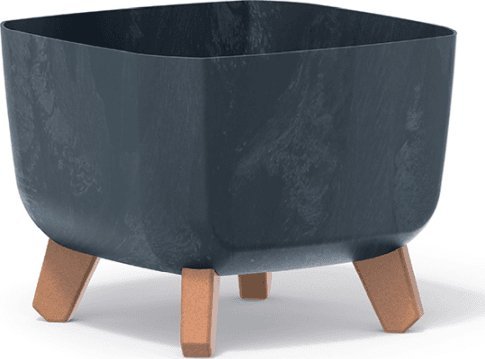 Prosperplast Doniczka kwadratowa GRACIA SQUARE BETON EFFECT DGQL240E-S433, Kolor Antracyt, Prosperplast, Wymiary 24x24x18.7 cm