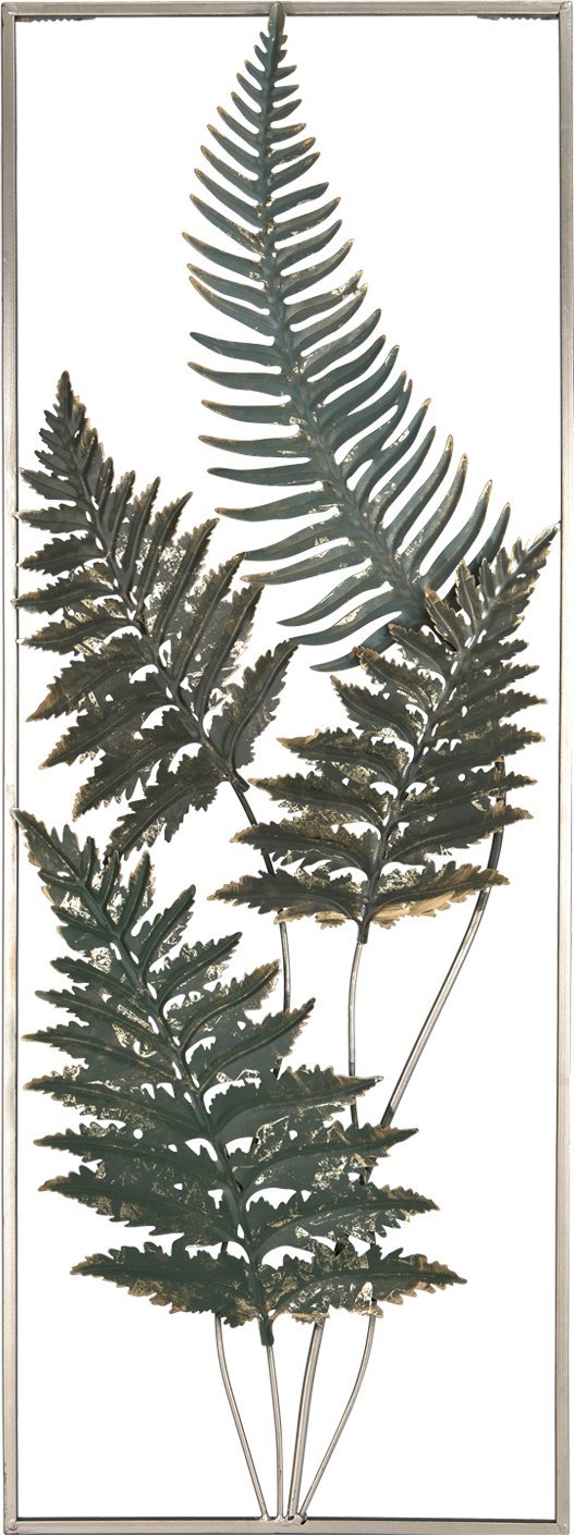 Art-Pol Dekoracja ścienna metalowa liście paproci złoto-zielone 142542