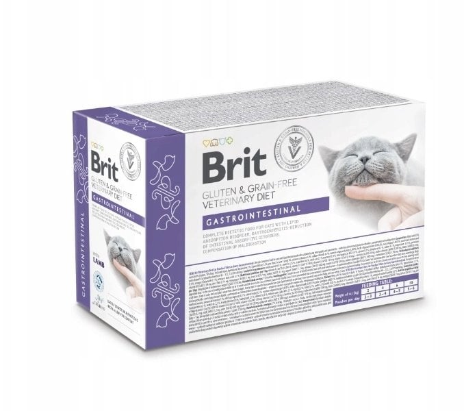 Brit VD Cat Pouch fillets in Gravy Gastrointest 12x85g