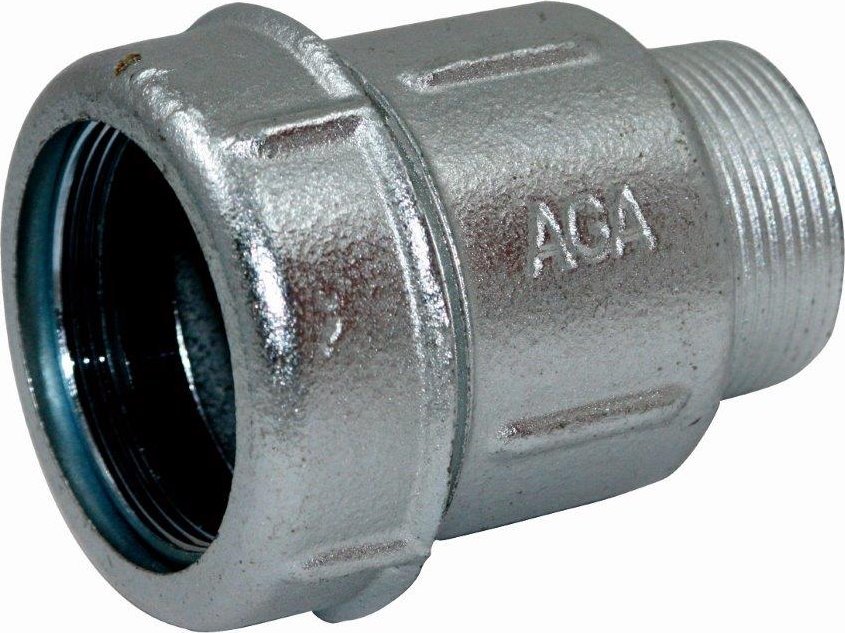 AGAflex Złączka zaciskowa na bosy koniec rury stalowej , niebieskiej (PE) z GZ 3/8"