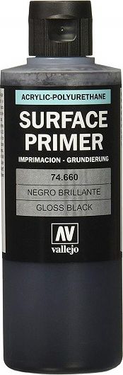 Vallejo Gloss Black 200 ml. Podkład Akrylowy Vallejo Surface Primer uniwersalny