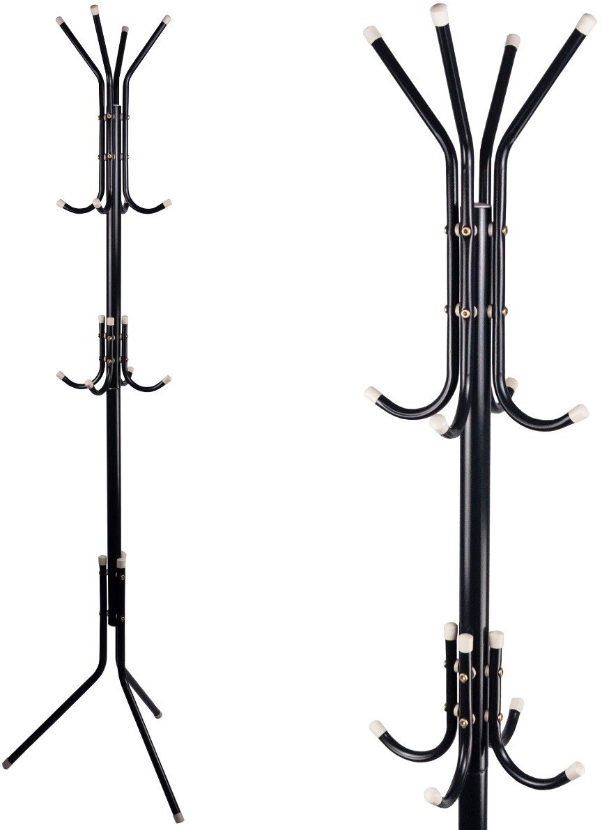 TG67388 WIESZAK NA UBRANIA STOJĄCY CZARNY PRZEDPOKÓJ