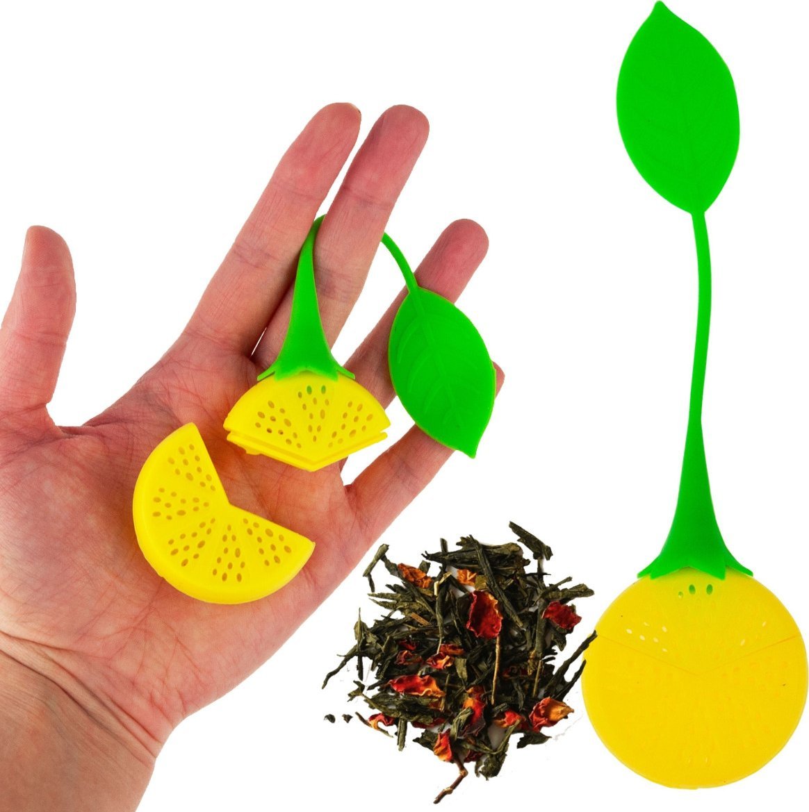 ZAPARZACZ DO HERBATY ZIÓŁ CYTRYNA SILIKONOWY SITKO DD16