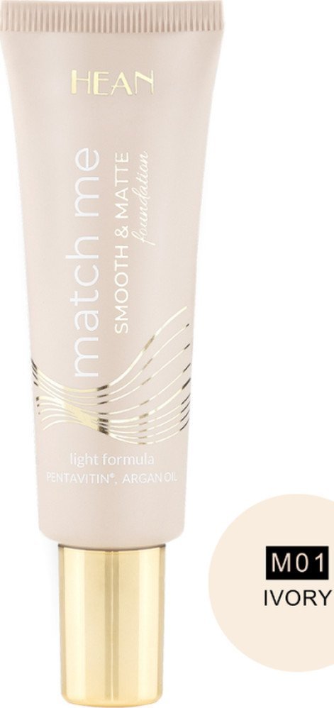 Hean Match Me Podkład wygładzająco matujący Smooth & Matte 25ml Ivory (M01)